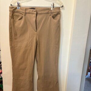 Theory Khaki 4 Pocket Boot Cut Pants Size 8